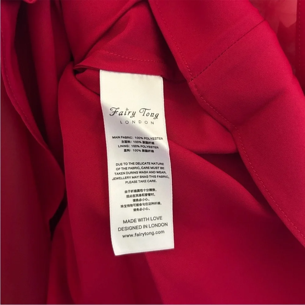 Fairy Tong Rococo Melody Midi Dress Wine - Picture 6 of 8